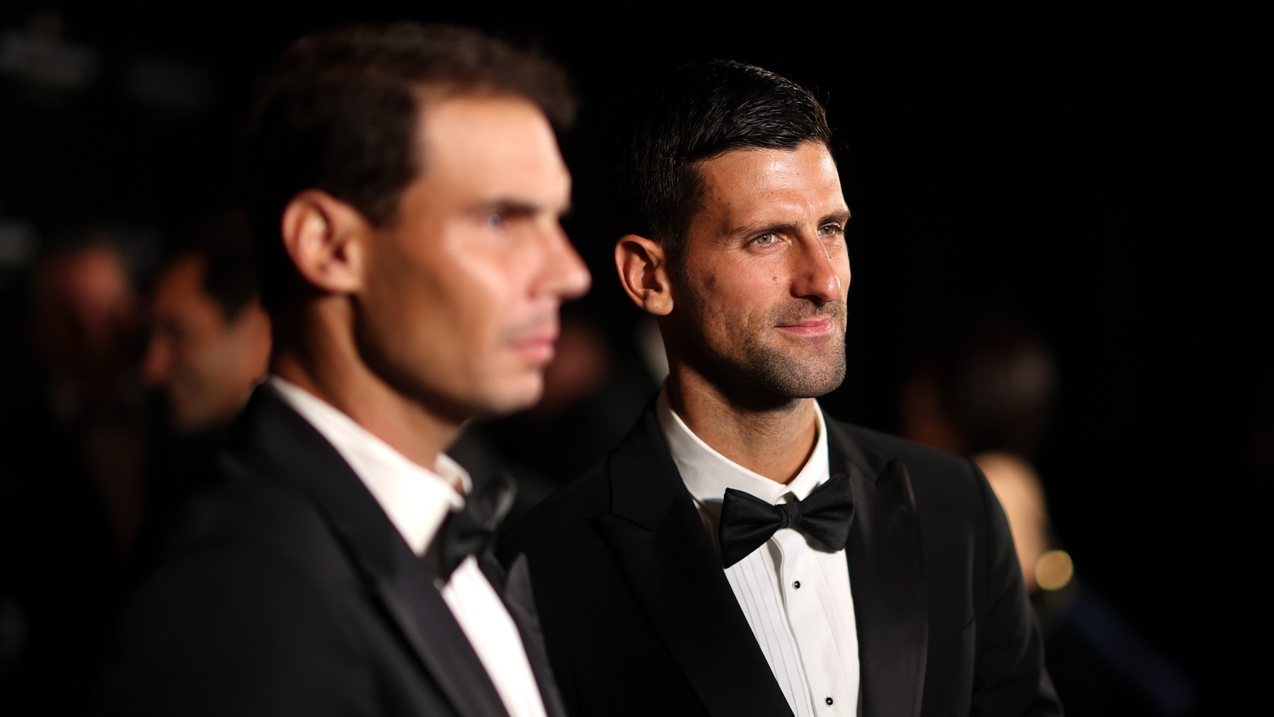 Novak Djokovic y Rafa Nadal, en un acto. (Getty)