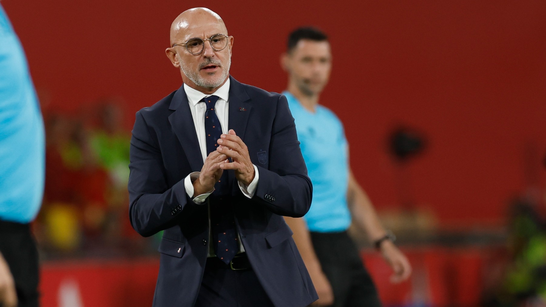 Luis de la Fuente, durante un partido. (EFE)