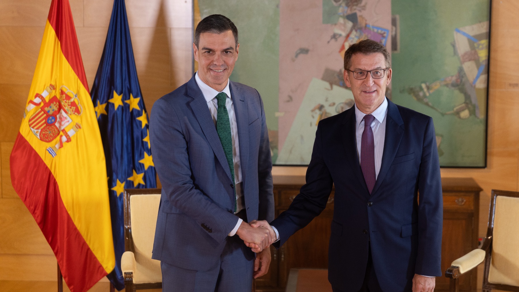 Pedro Sánchez y Alberto Núñez Feijóo (EP)