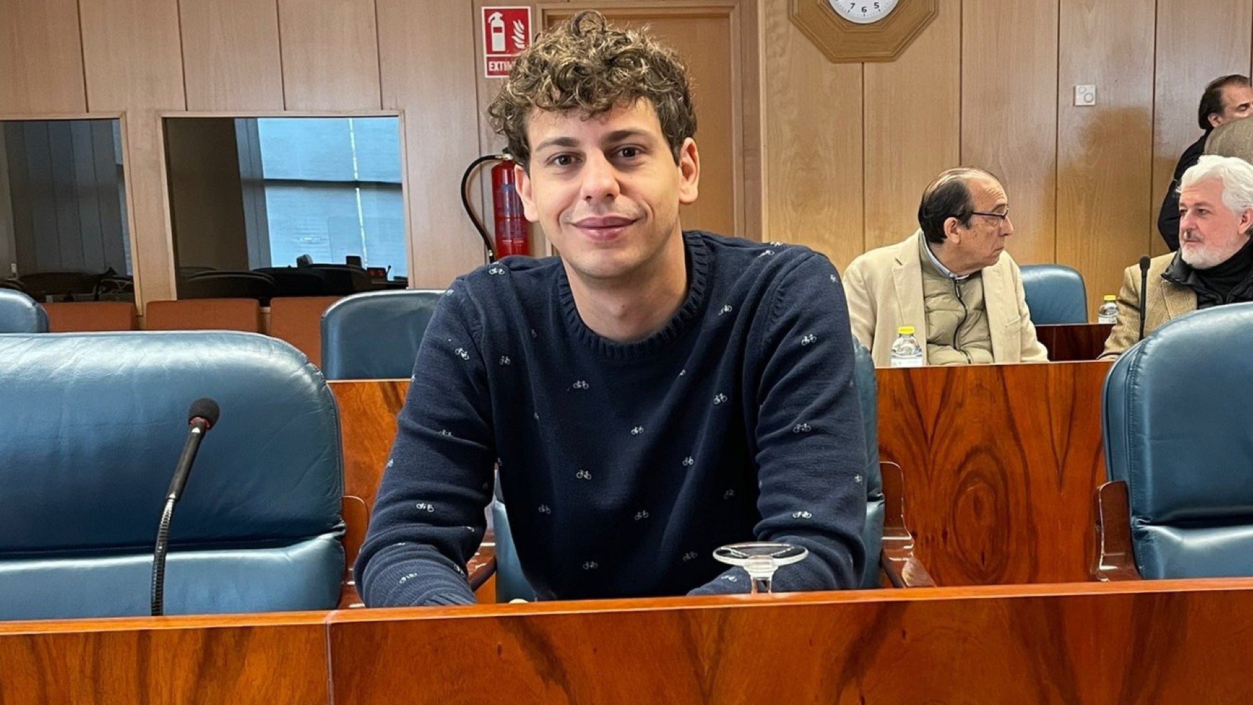 El diputado socialista, Javier Guardiola, en la Asamblea de Madrid.