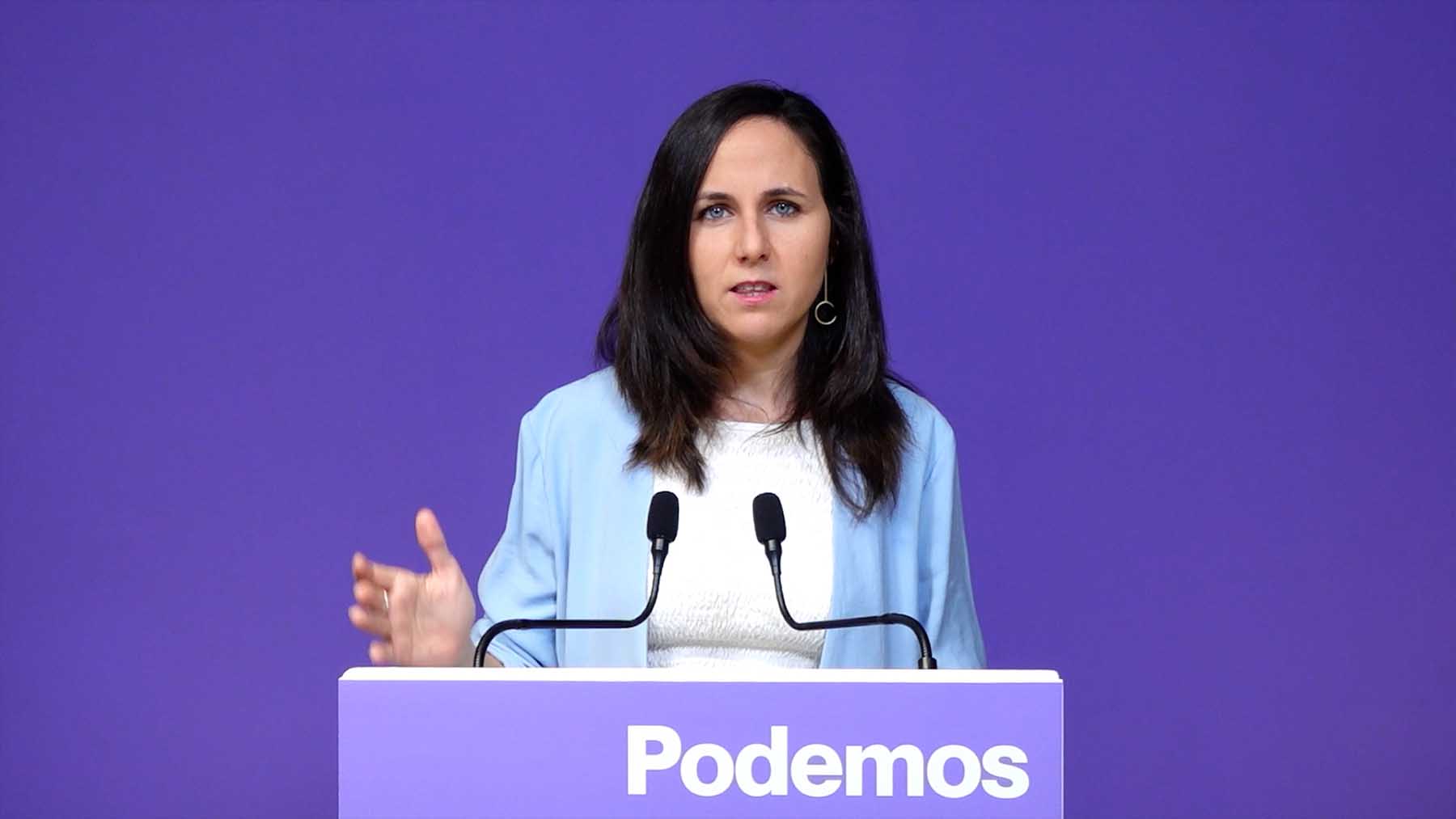 La ministra de Derechos Sociales y líder de Podemos, Ione Belarra.