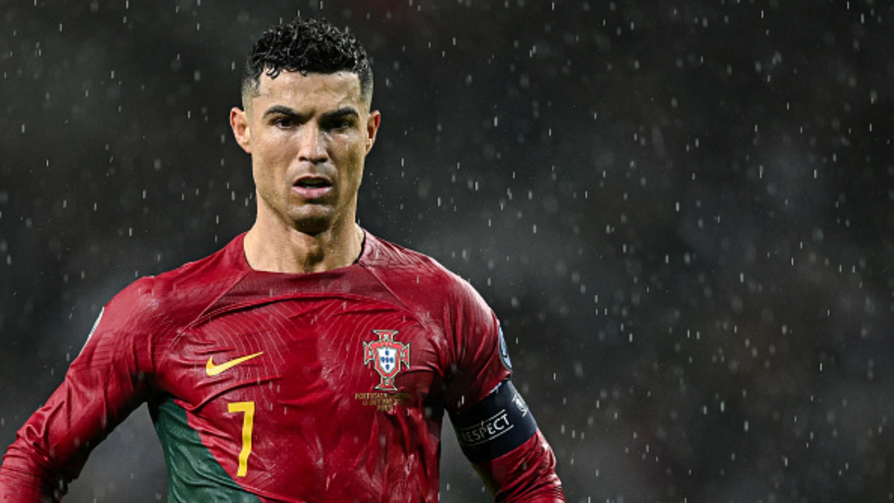 Cristiano Ronaldo con la camiseta de Portugal. (Getty)