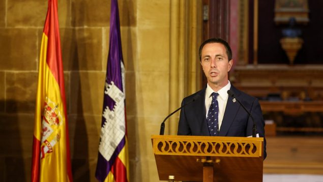 Llorenç Galmés durante su discurso de investidura como presidente del Consell de Mallorca.