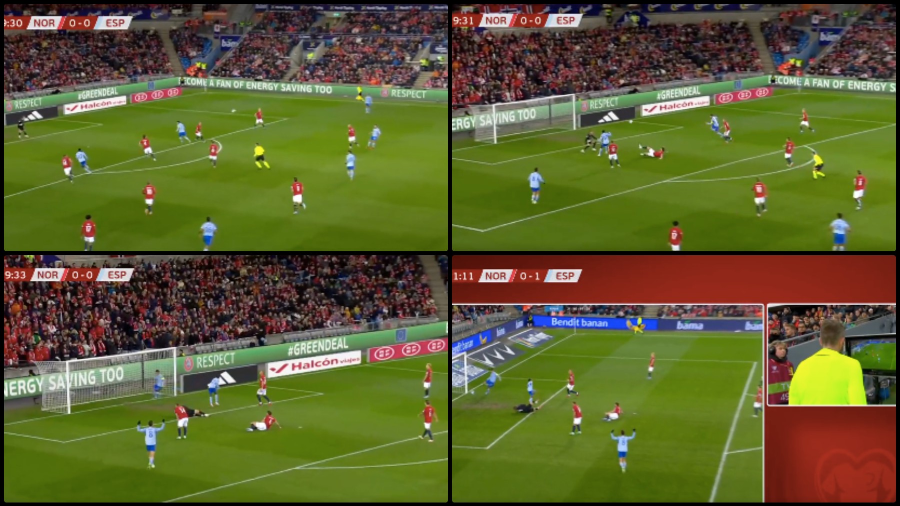 La secuencia del gol anulado a Morata.