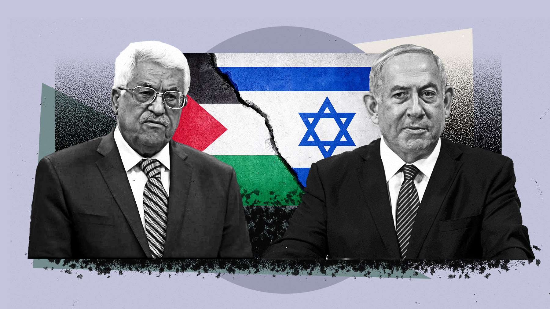 Mahmoud Abbas y Benjamín Netanyahu