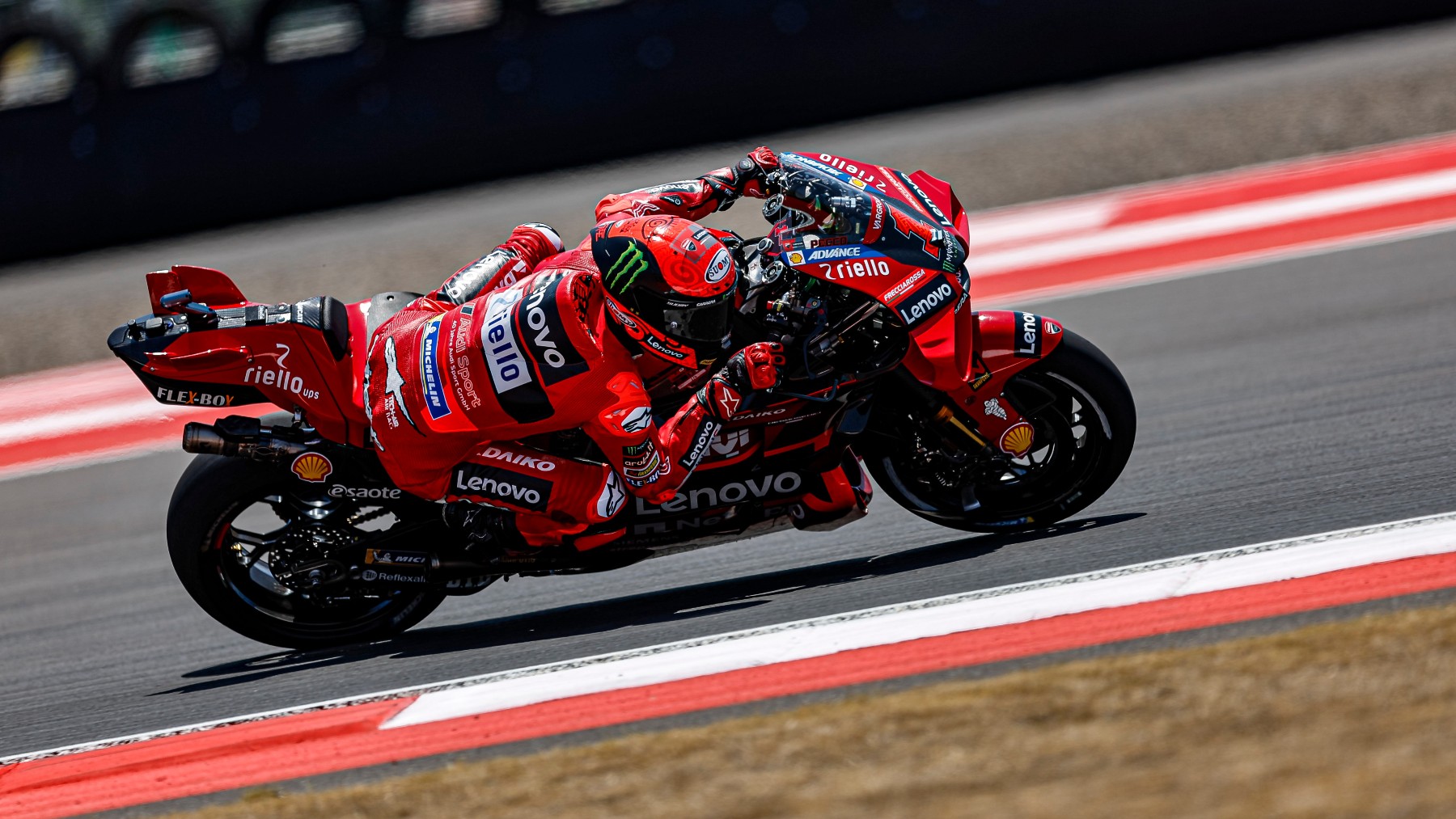 Pecco Bagnaia durante el GP de Indonesia de MotoGP. (Ducati Lenovo)