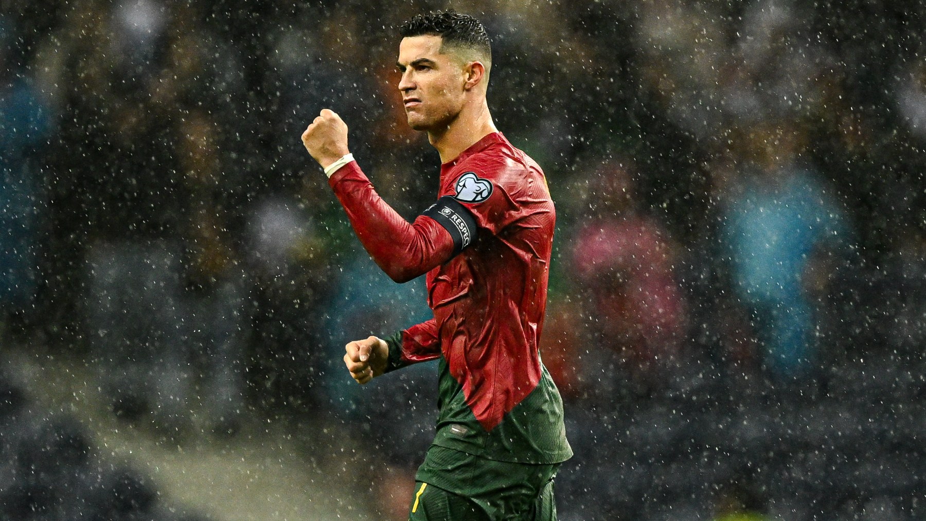 Cristiano Ronaldo celebra un gol con Portugal. (Getty)