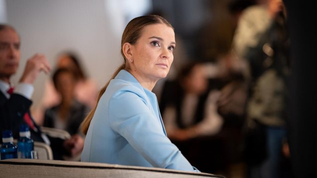 Marga Prohens durante el Desayuno Informativo organizado por Europa Press.