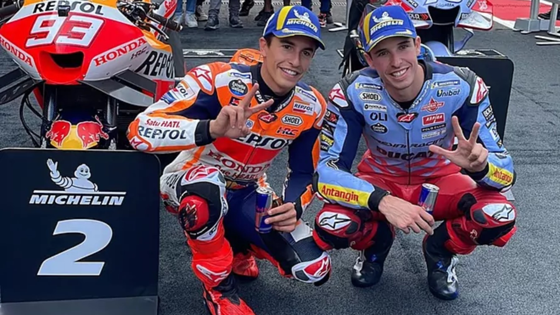 Marc y Álex Márquez durante el GP de Italia de MotoGP. (Gresini)