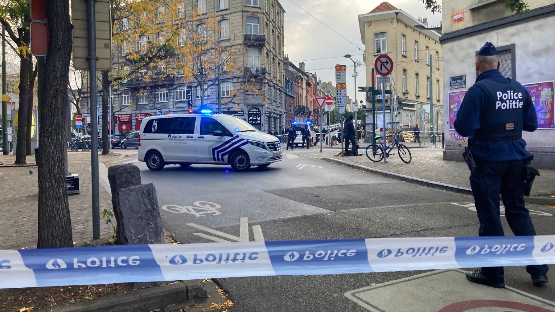 La policía belga en el lugar del atentado. (Foto: EP)