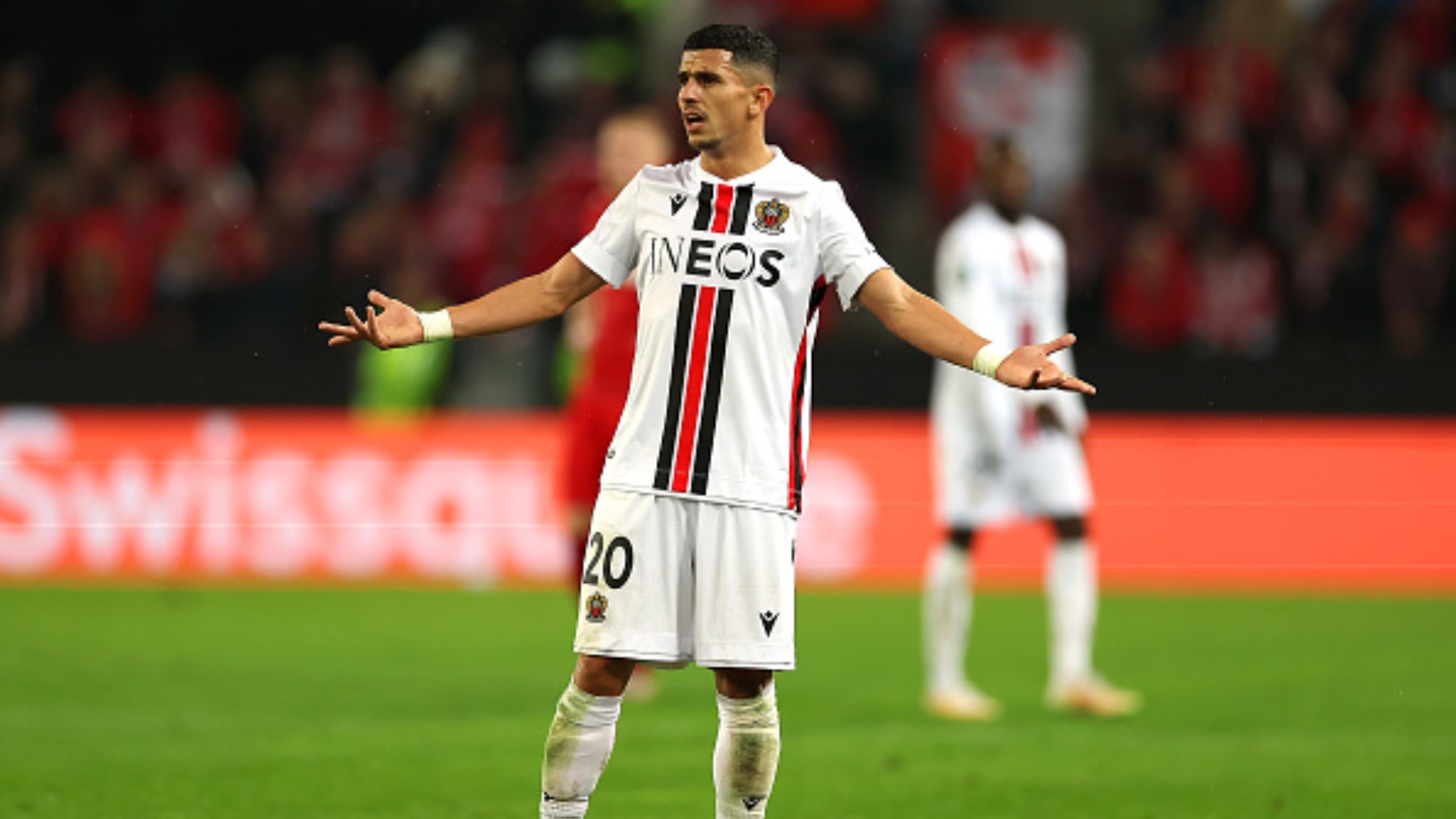 Youcef Atal en un partido del Niza. (Getty)