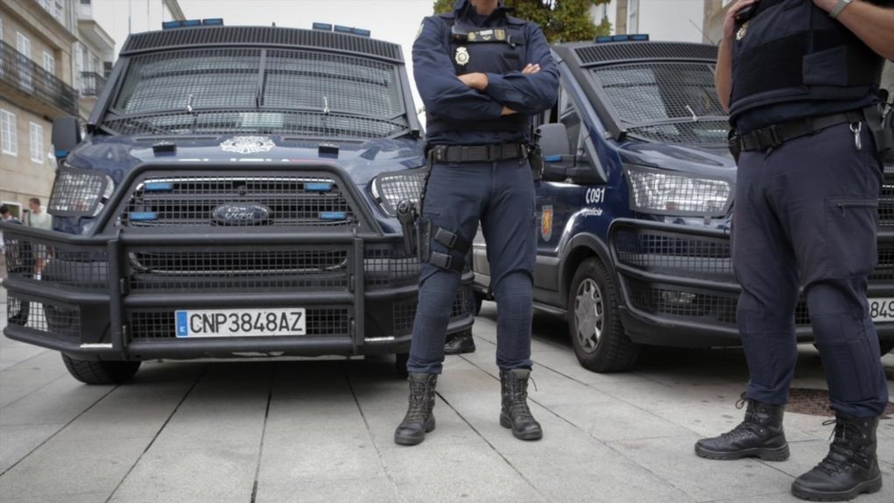 Agentes de la Policía, en Valencia. (Europa Press)