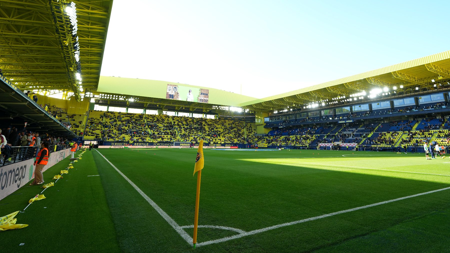 Imagen del estadio de La Cerámica durante un partido del Villarreal. (Getty)
