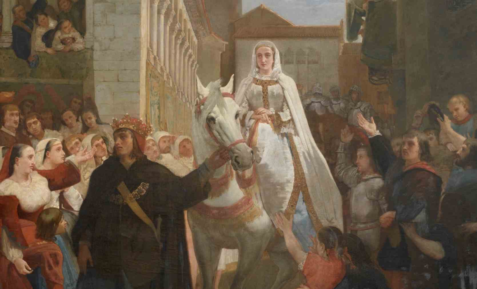 Manifestación del rey Enrique IV de Castilla al pueblo segoviano, realizado por el bilbilitano Juan García Martínez, en 1862.