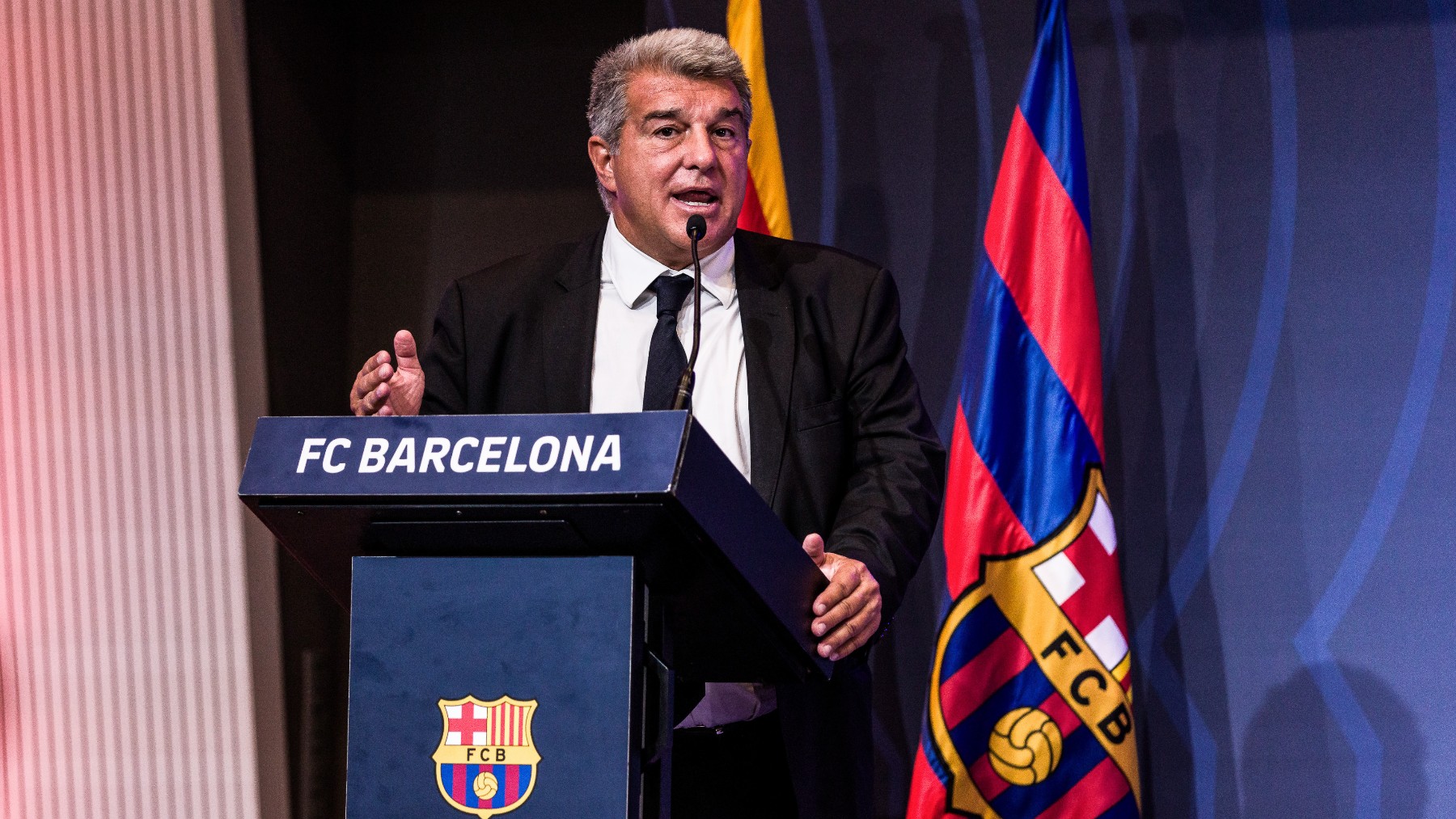 Joan Laporta, durante un acto del Barcelona. (Europa Press)