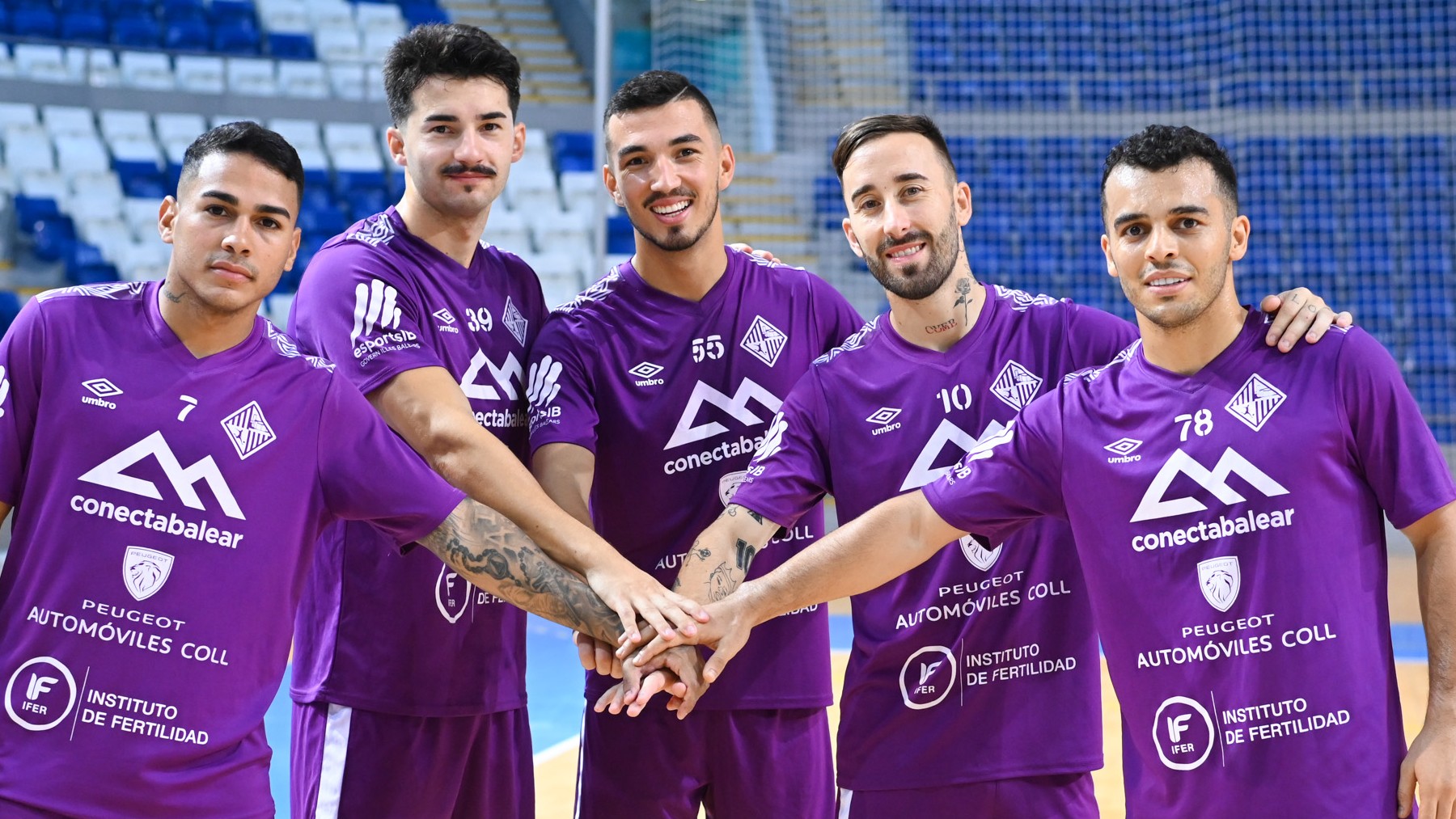 Cleber, Gordillo, Marcelo, Rivillos y Salar antes de viajar a Pamplona este viernes