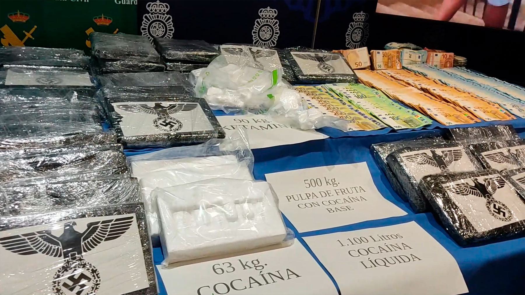 Policía Nacional y Guardia Civil desmantelan la mayor organización de tráfico de cocaína de Barcelona a Mallorca.