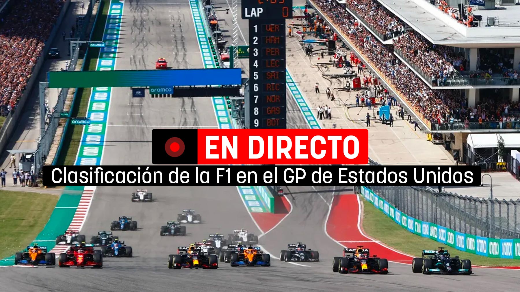 F1 hoy en el GP de EEUU en directo | Libres 1 y clasificación de la Fórmula 1 en vivo online.