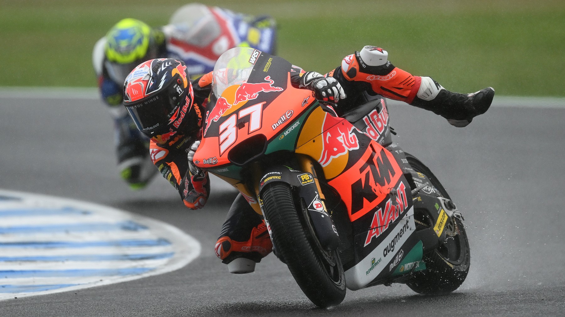Pedro Acosta, durante la carrera del GP de Australia de MotoGP. (Getty)