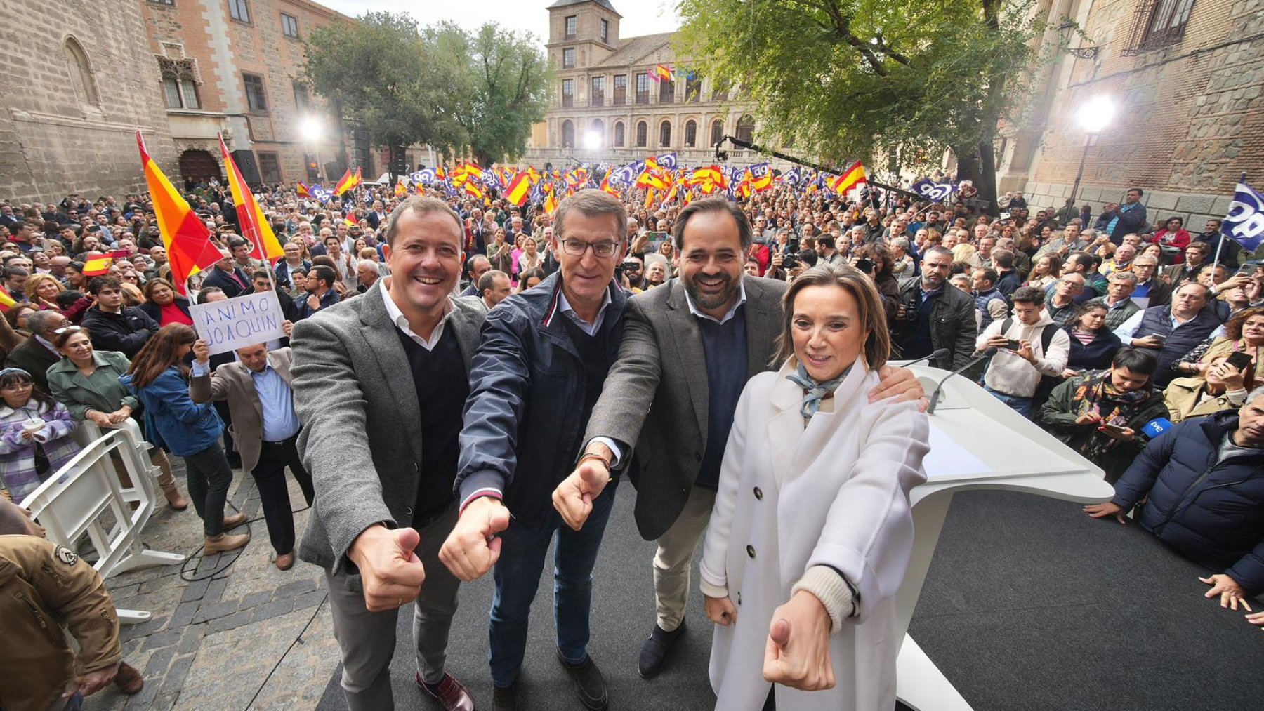 Vázquez, Feijóo Núñez y Gamarra en Toledo. (Foto: David Mudarra)