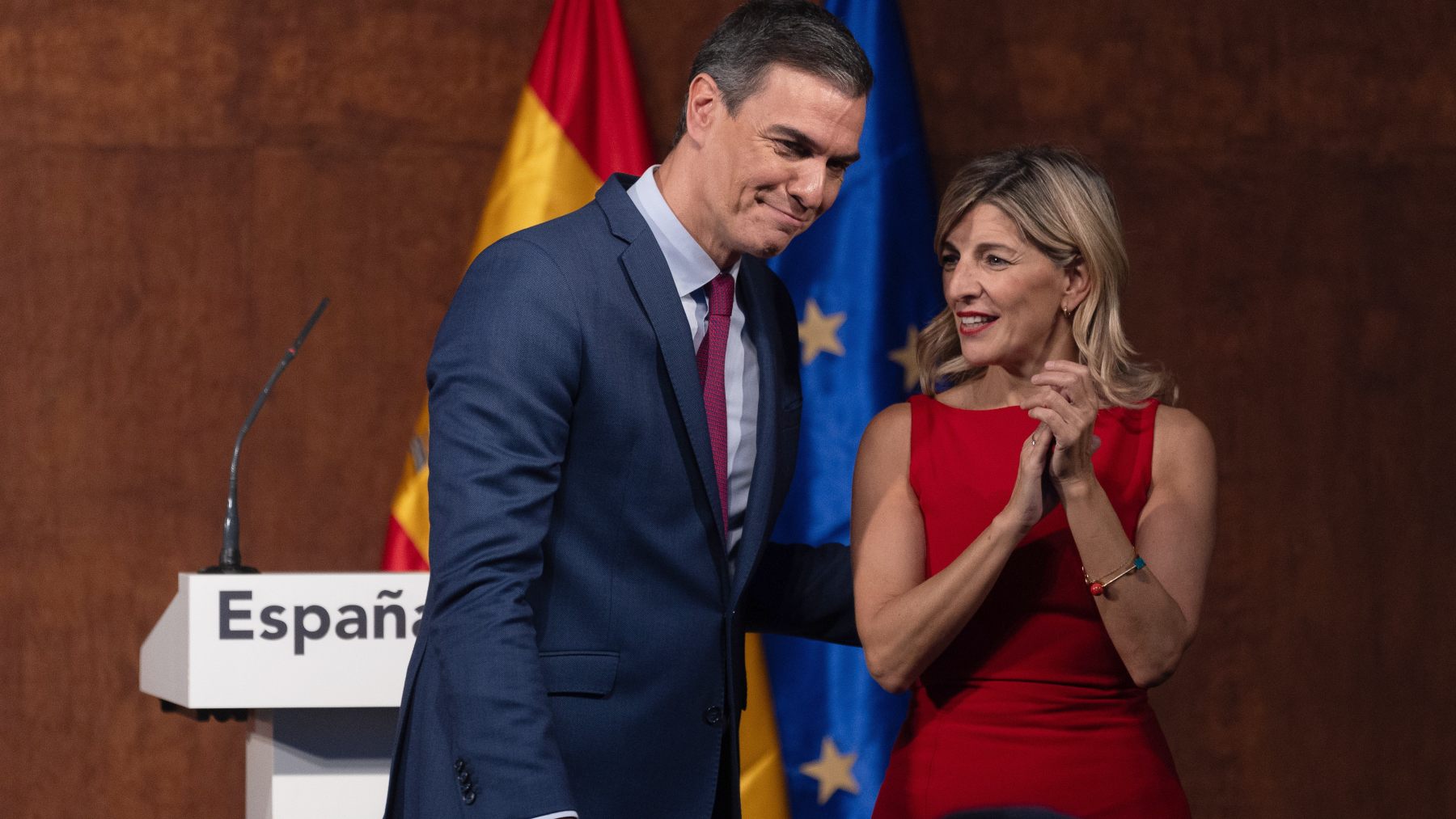 Pedro Sánchez y Yolanda Díaz. (Foto: EP)