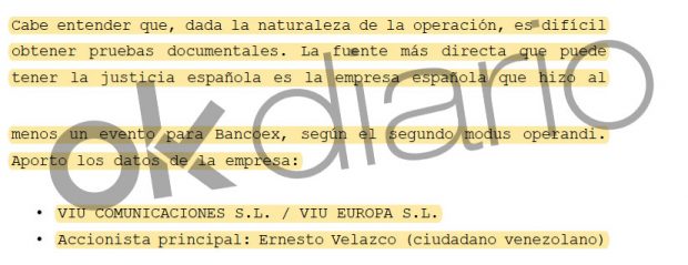 Informe Confidencial de ‘El Pollo’ Carvajal aportado a la Audiencia Nacional.