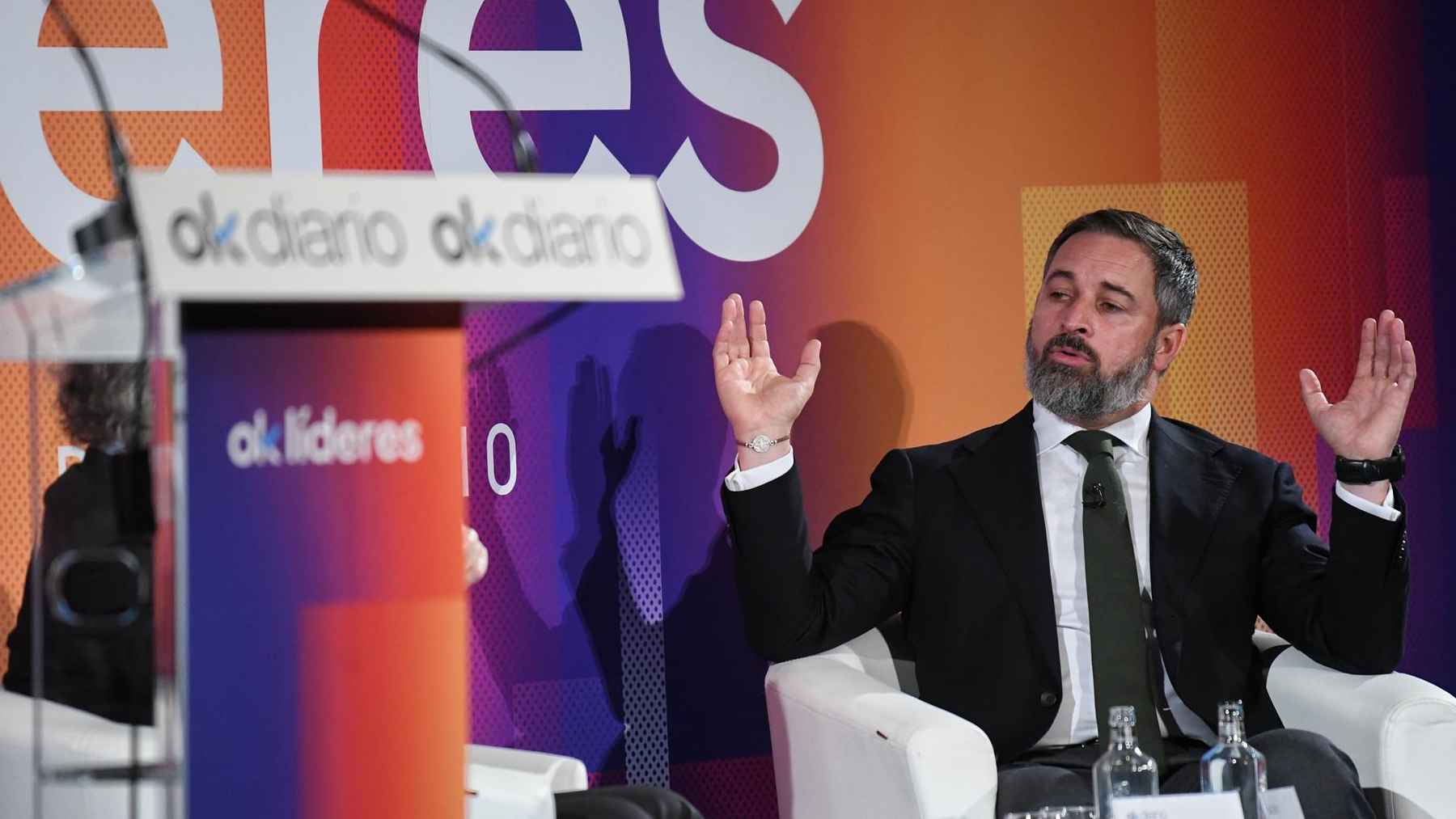 El líder de Vox, Santiago Abascal, en OKLÍDERES. Fernando Sánchez – Europa Press