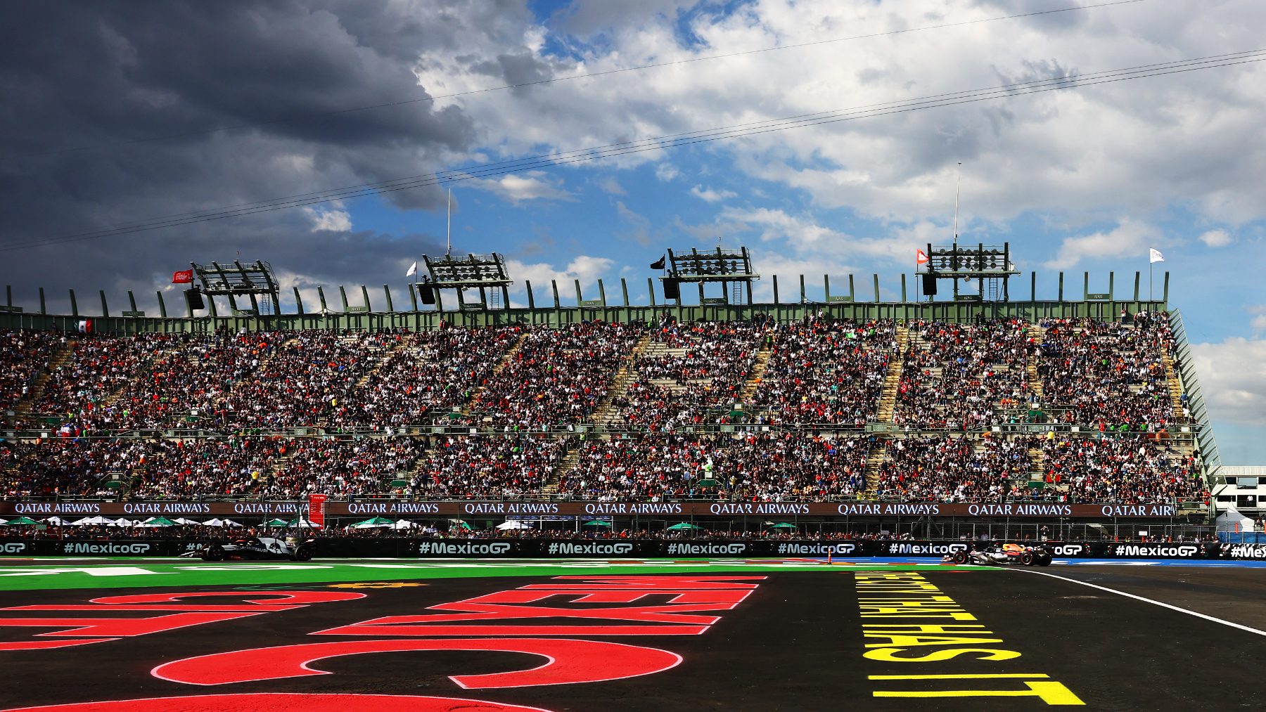 Una de las gradas del circuito, GP de México de Fórmula 1.