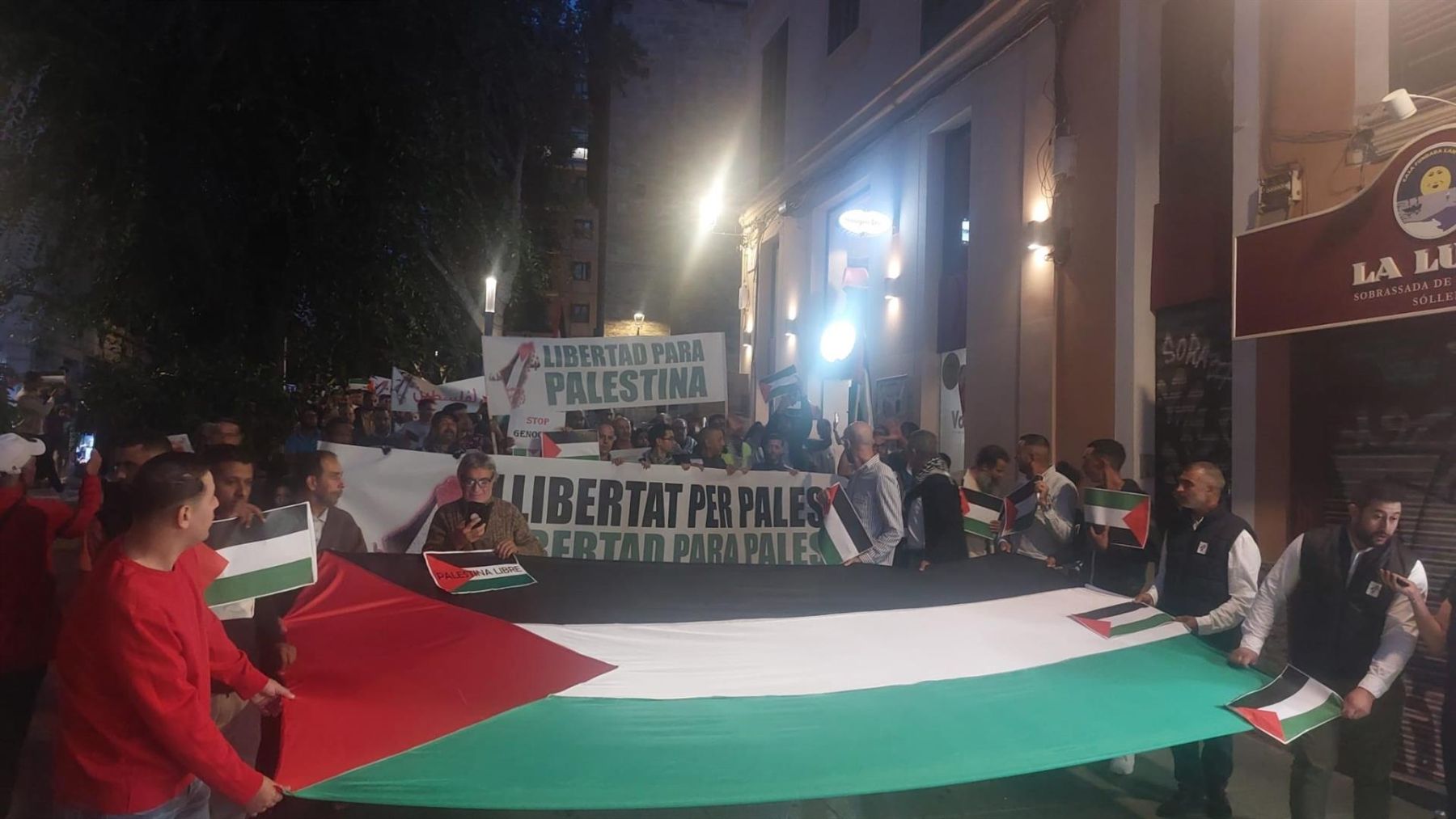 Manifestación en Palma a favor de Palestina.