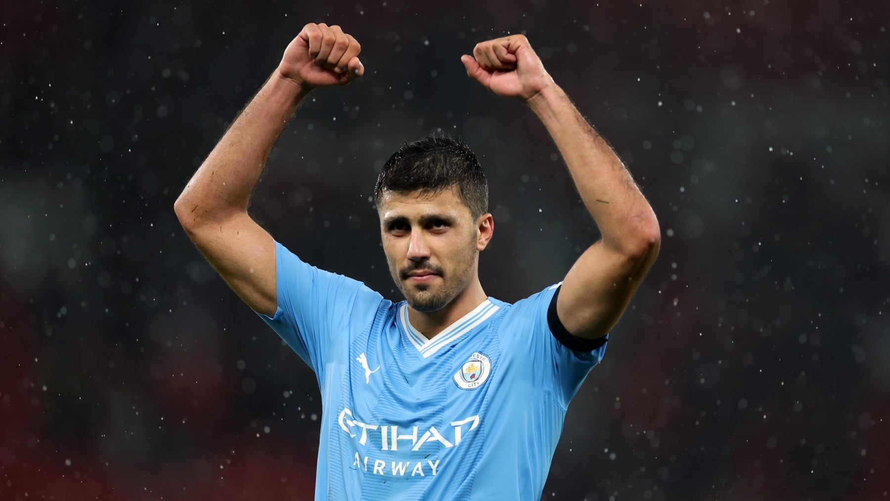 Rodri Hernández, durante el United-City. (Getty)