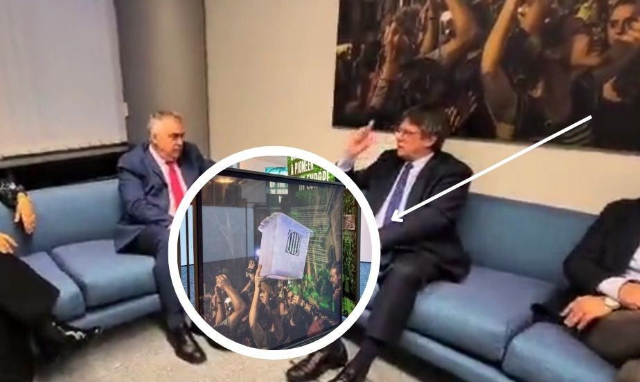 Puigdemont y Santos Cerdán en Bruselas.