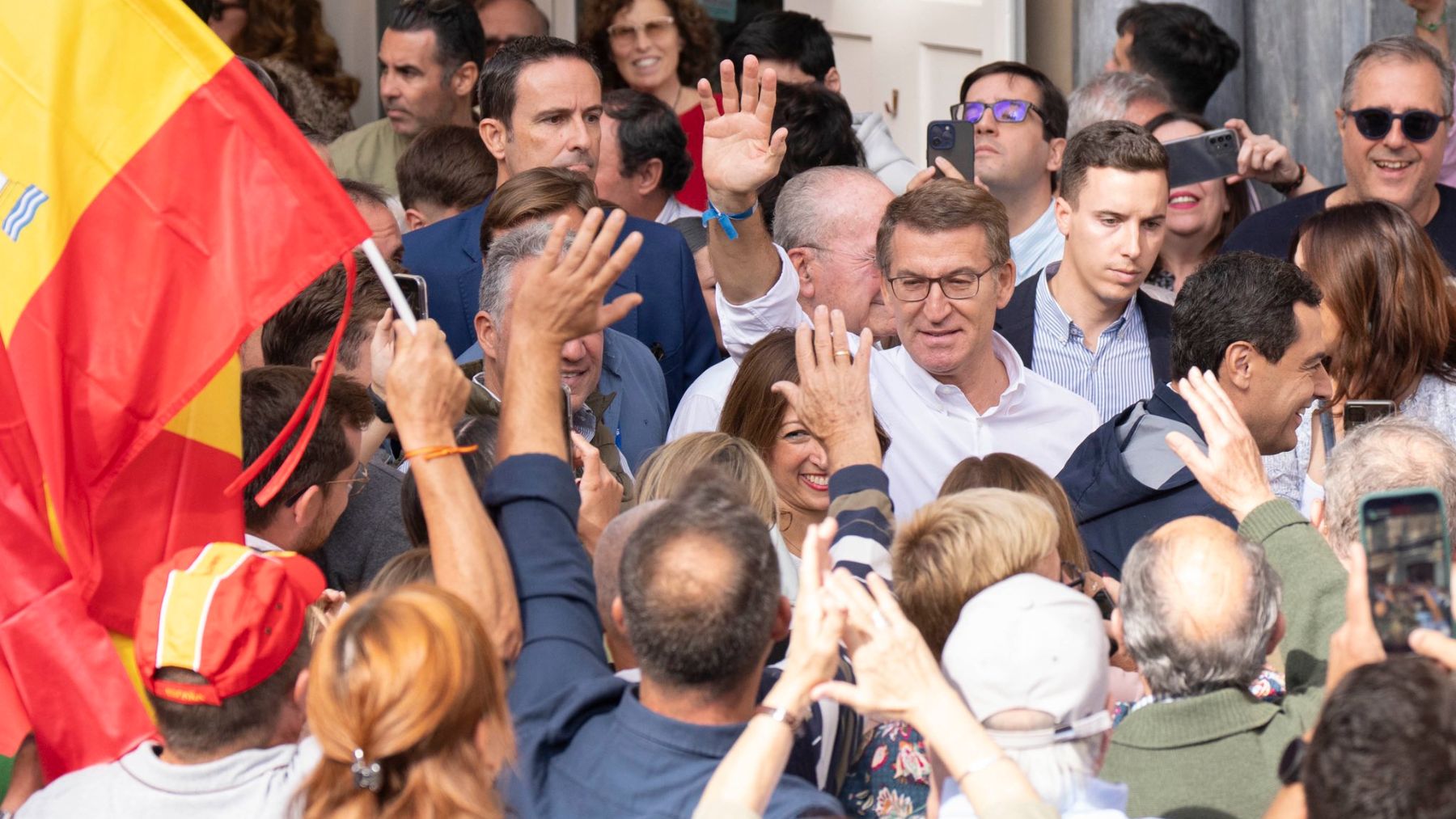 Feijoo en una manifestación contra la amnistía