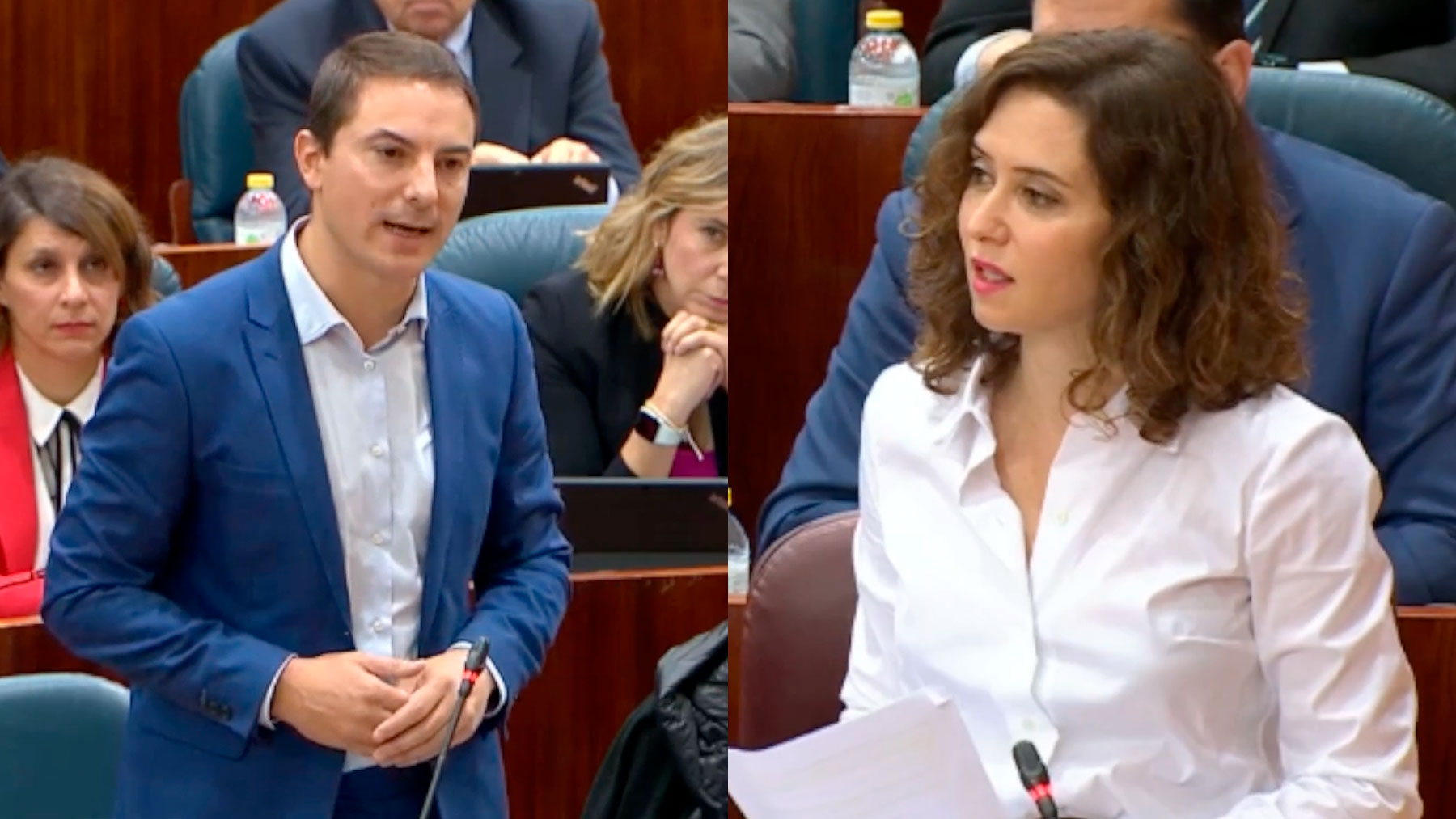 El líder del PSOE en Madrid, Juan Lobato, y la presidenta madrileña, Isabel Díaz Ayuso.