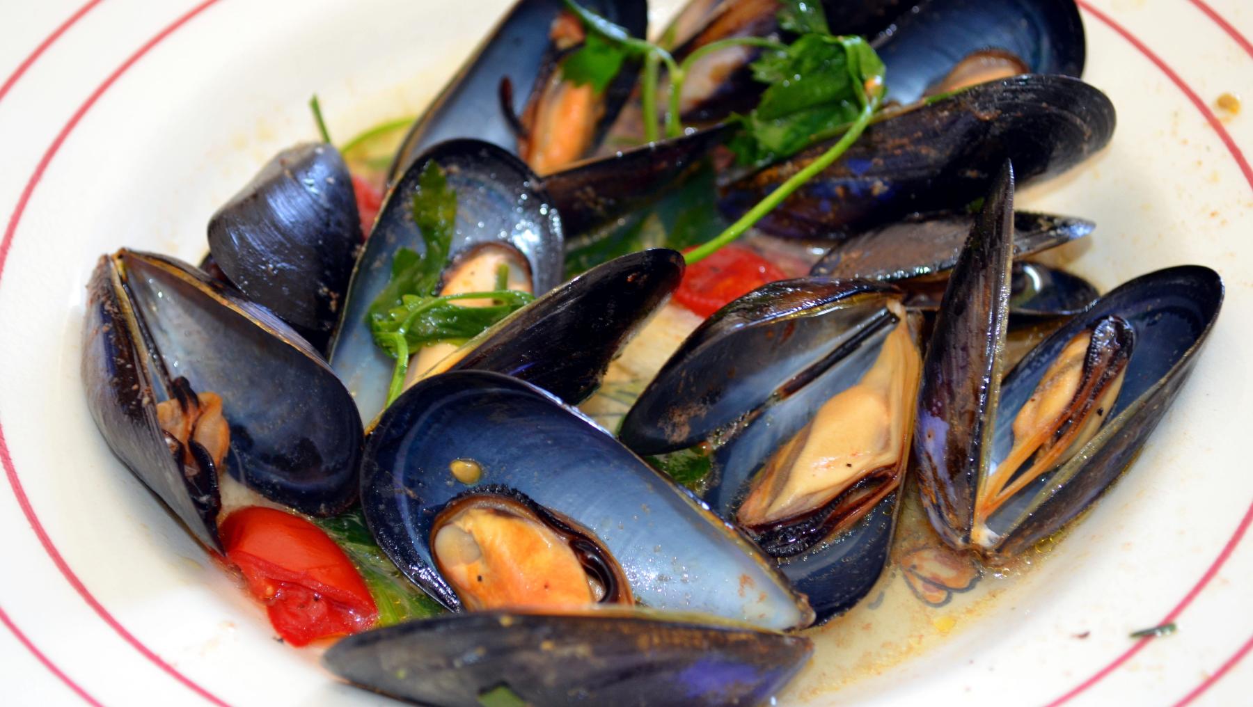 Mejillones al vapor
