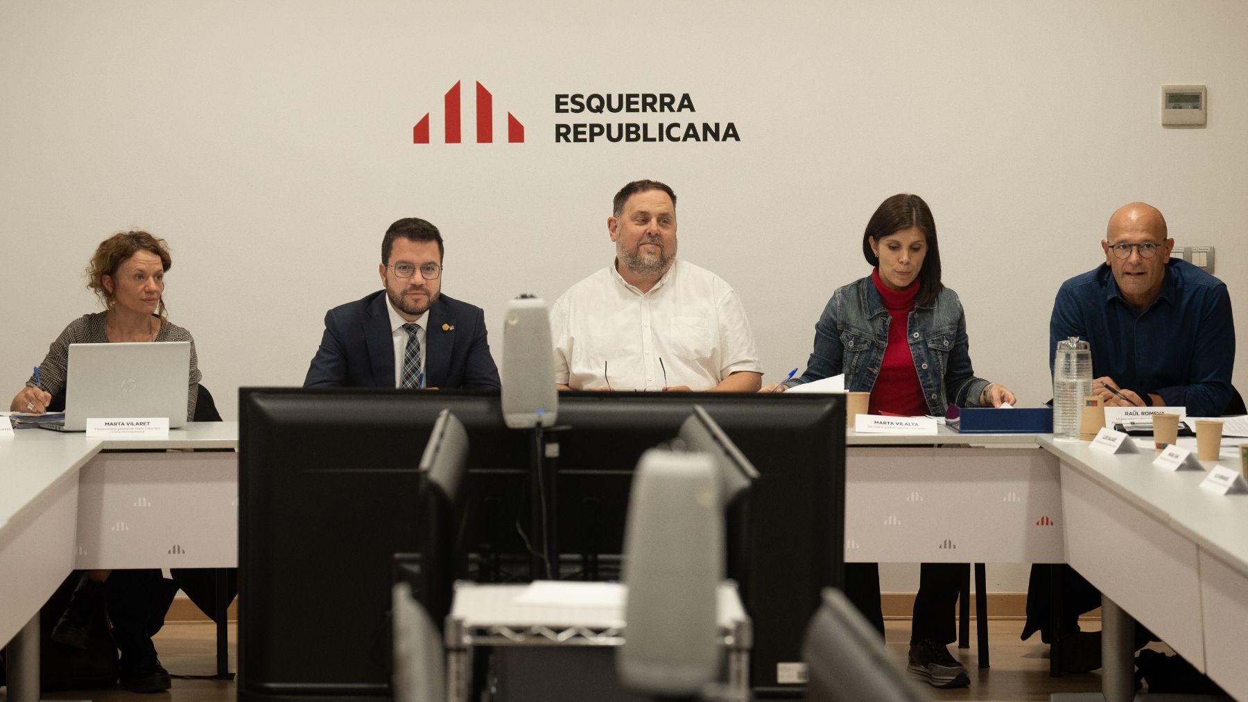 Junqueras y Aragonés en una reunión de ERC