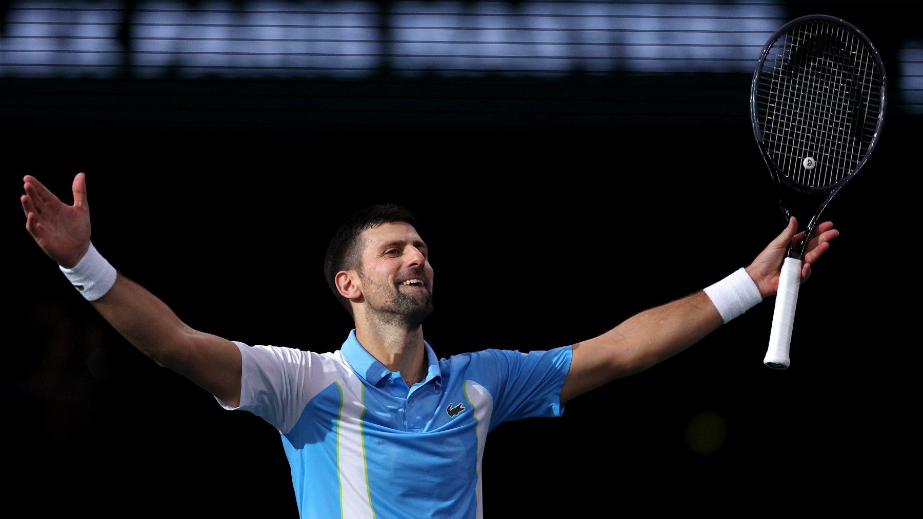 Novak Djokovic celebra su victoria ante Rublev. (Getty)