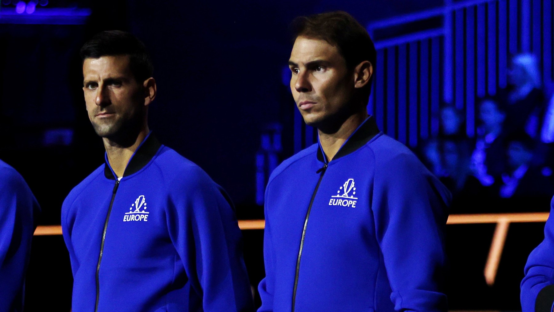 Novak Djokovic y Rafael Nadal, en la Laver Cup. (Getty)