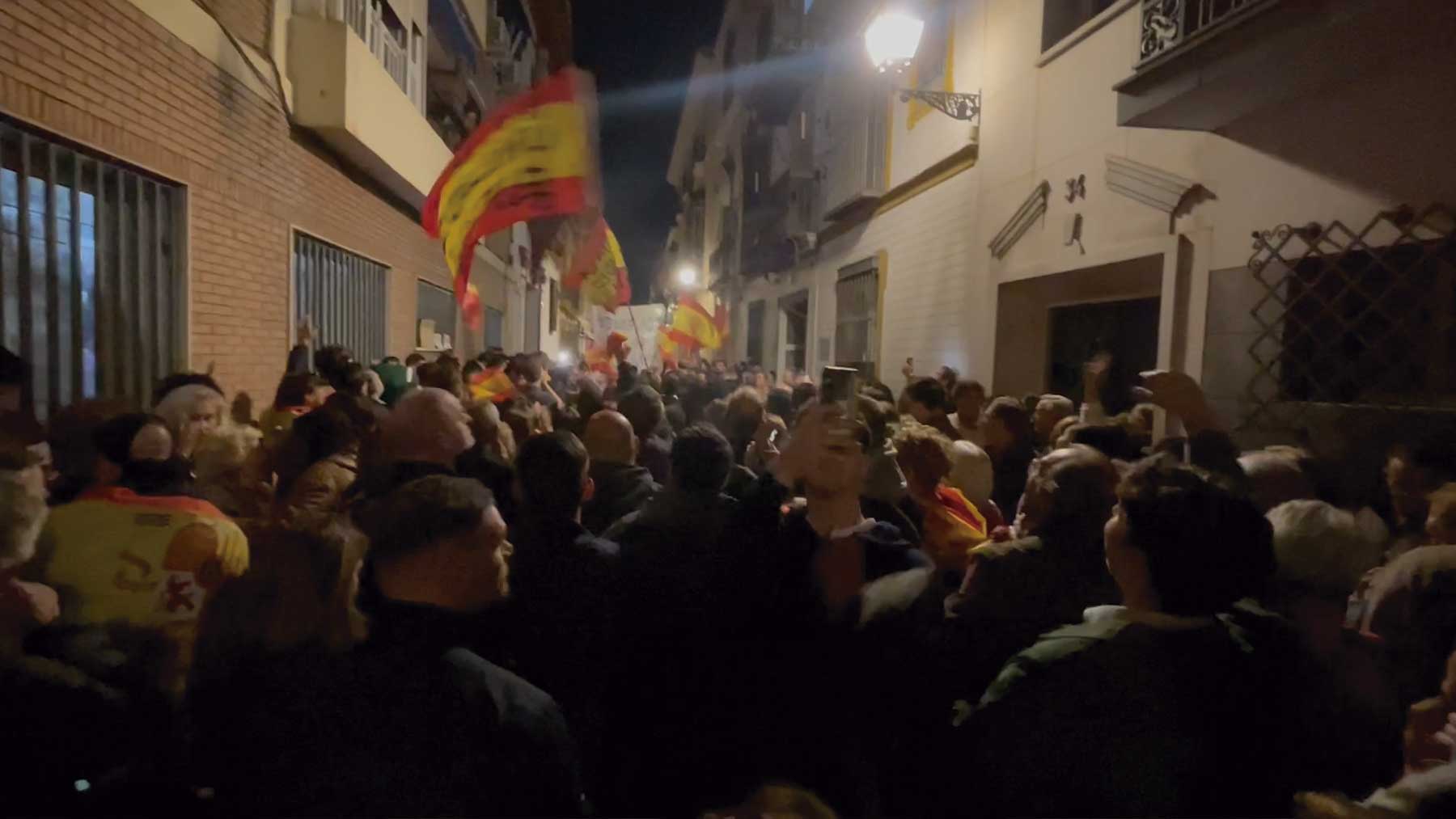 Manifestación contra el PSOE en Sevilla.