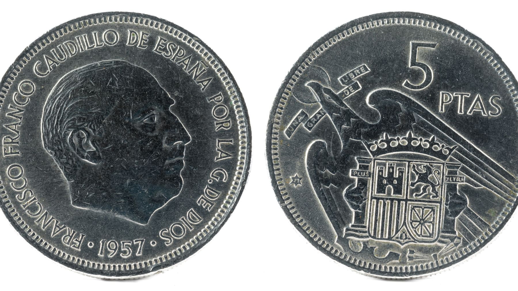 Moneda con la cara de Franco
