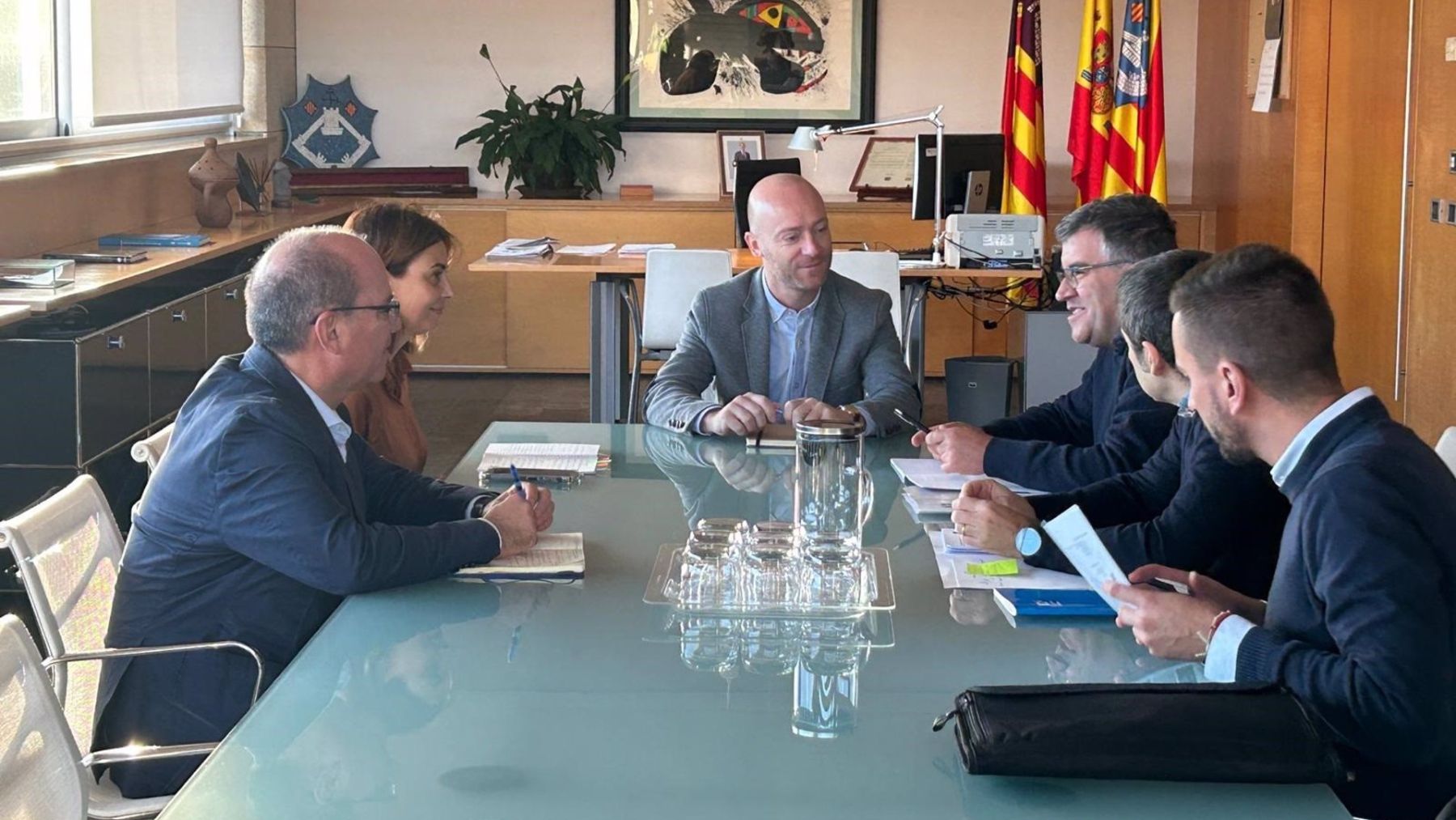 El conseller de Agricultura, Pesca y Medio Natural, Joan Simonet, y el presidente del Consell Insular de Menorca, Adolfo Vilafranca.