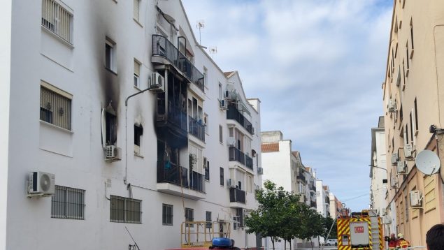Vivienda incendiada.