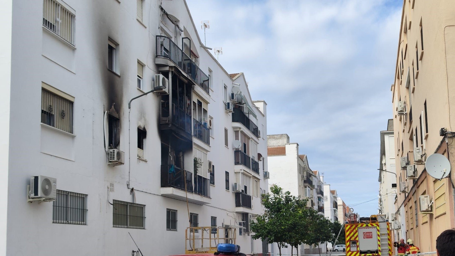 Vivienda incendiada.