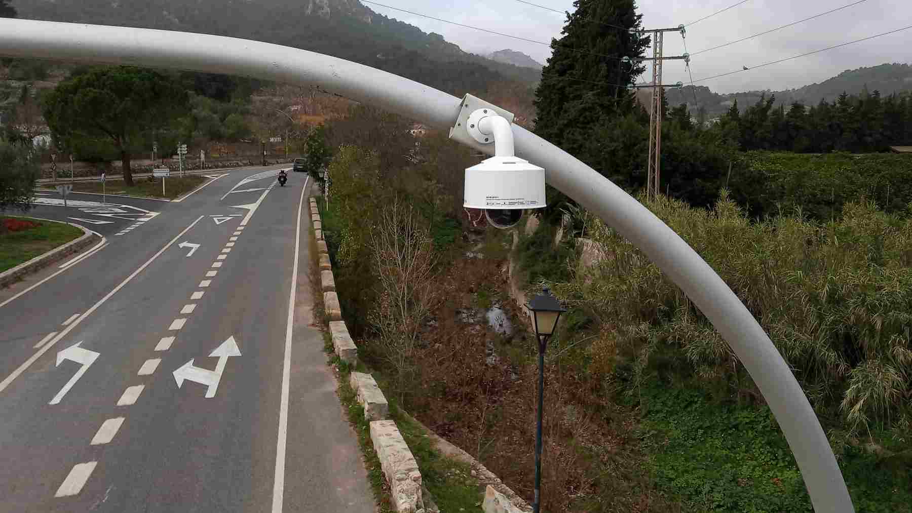 Una cámara instalada en una carretera de Mallorca.