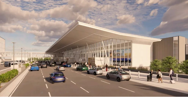 Proyecto de nueva terminal del aeropuerto de Des Moines. (Imagen Turner)