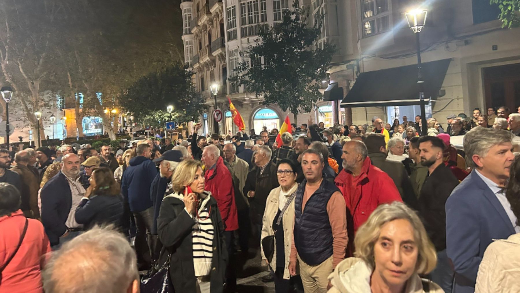 Concentración contra la amnistía celebrada este miércoles en Palma frente a Delegación del Gobierno.