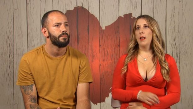 Javi y Estefanía en la decisión final en First Dates.