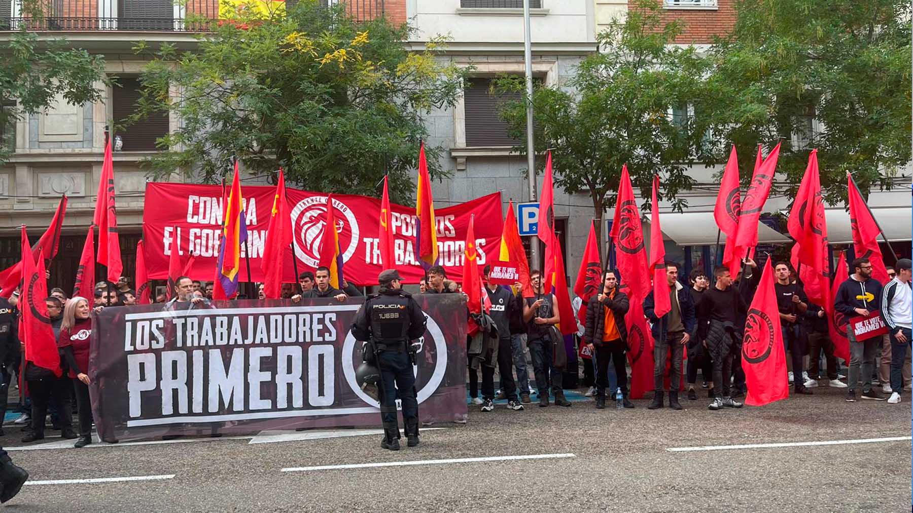 Manifestación del Frente Obrero en Ferraz
