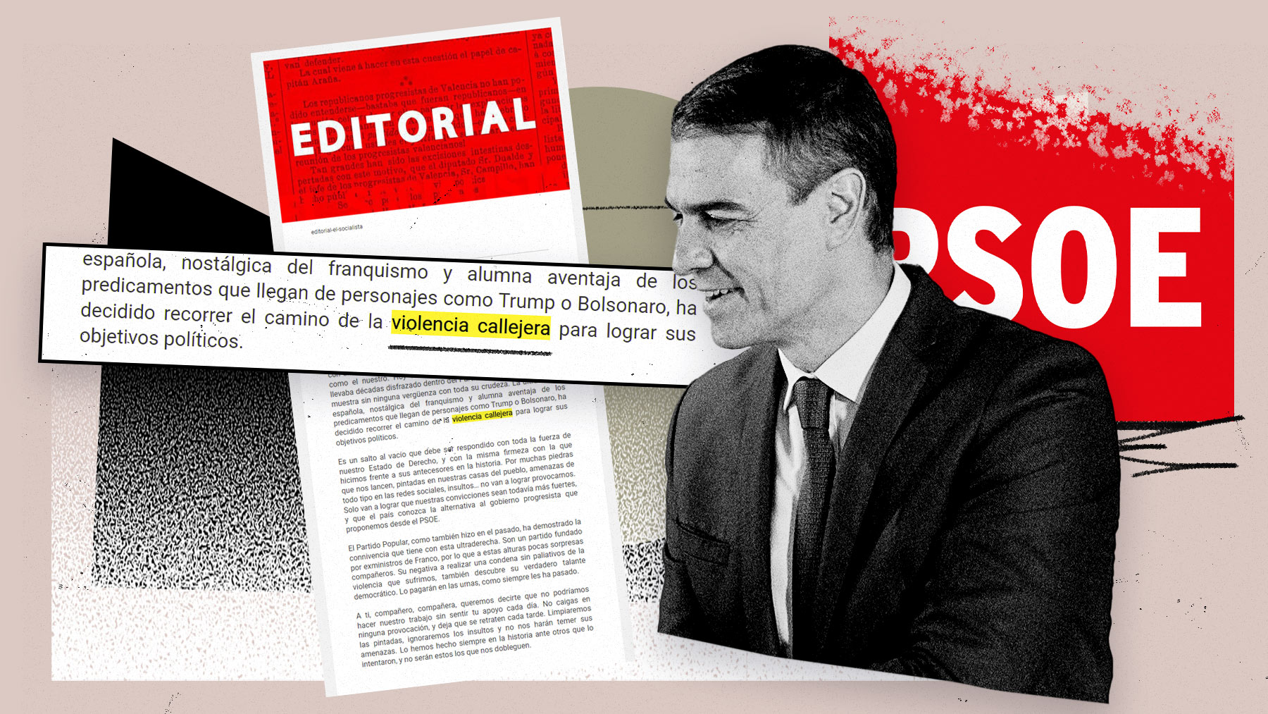 Comunicado oficial del PSOE lanzado por la cúpula de Pedro Sánchez cargando contra los que se oponen a la amnistía.