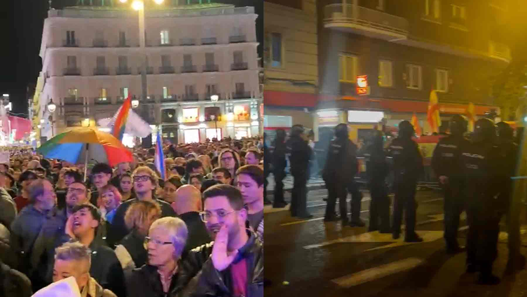 Manifestación en la Puerta del Sol y en Ferraz.