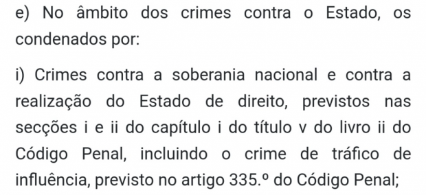 La Ley de Amnistía pone como ejemplo la de Portugal ¡que excluye los delitos contra la soberanía nacional!